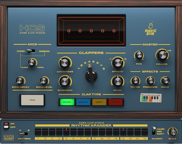 Robotic Bean「Hand Clap Studio」ドライなアコースティックスナップからリバーブにどっぷり浸かったクラブサウンドまで!DTMerの時間と労力を劇的に節約する究極の手拍子プラグイン|DTMプラグインセール