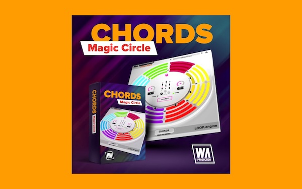 W. A. Production「Chords」ゼロから曲のアイデアを一瞬で生み出す魔法のツール!直感的なコード進行生成機能と8つのセグメントによる、簡単操作で実現する作曲支援ツールの決定版|DTMプラグインセール
