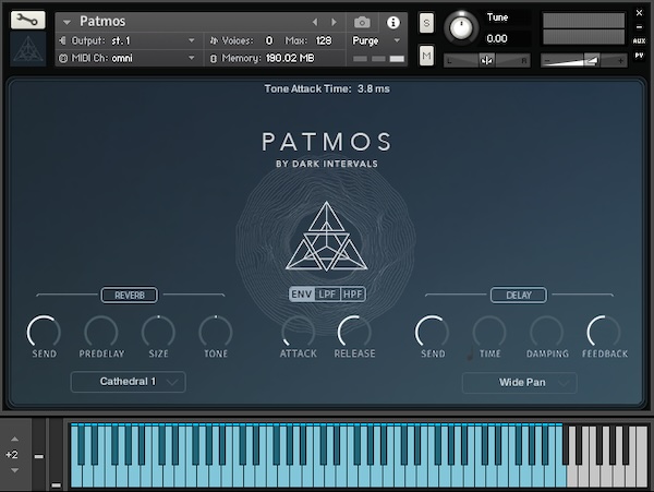 Dark Intervals「PATMOS LITE」アコースティックピアノと相性抜群!アンビエントやサウンドスケープ制作に特化したシンプル&高音質なパッド音源|DTMプラグインセール