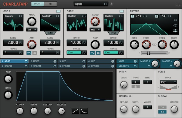 BlauKraut Engineering「Charlatan」プリセット管理から波形描画・高品質エフェクトまで!音作りの楽しさと実用性を兼ね備えた次世代フリーシンセの決定版|DTMプラグインセール