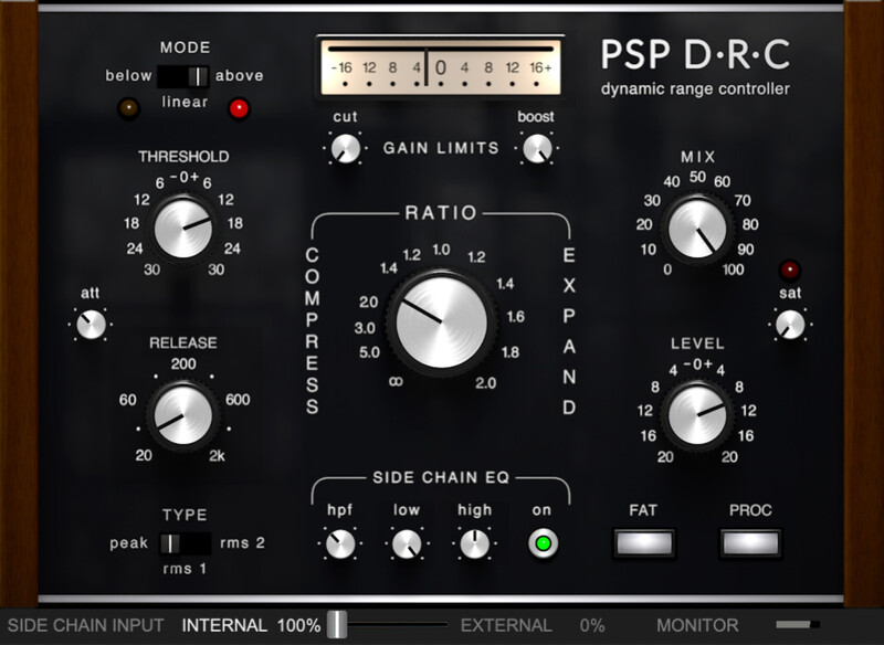 PSP Audioware「PSP DRC」伝説のDBX 118にインスパイアされた次世代ダイナミックプロセッサー!コンプレッサーとエクスパンダーを相補的に活用でき、ミックスに息吹と立体感を吹き込む革命的プロセッサー|DTMプラグインセール