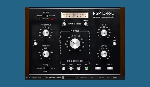 PSP Audioware「PSP DRC」伝説のDBX 118にインスパイアされた次世代ダイナミックプロセッサー!コンプレッサーとエクスパンダーを相補的に活用でき、ミックスに息吹と立体感を吹き込む革命的プロセッサー|DTMプラグインセール