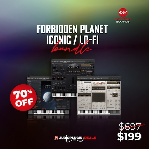 EASTWEST「Forbidden Planet, ICONIC & LO-FI Bundle」壮大なサウンドスケープ・懐かしさと新しさを併せ持つシンセ・味のあるローファイサウンドまで!映像音楽、ポップ、ヒップホップ、ローファイ…どんな制作にもフィットするEastWestの最強3音源|DTMプラグインセール