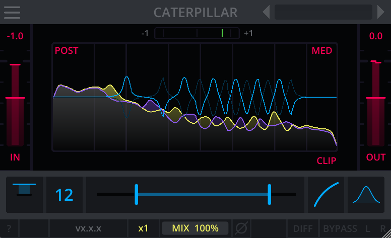Darkpalace Studio「caterpillar」自然なステレオイメージとクリアな音像を両立!GPU描画・高レスポンスUI・テーマ変更機能まで搭載した高機能ステレオツール|DTMプラグインセール