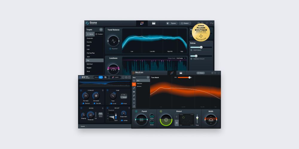 iZotope「Fix Your Mix Bundle」もうミックスやマスタリングで迷わない!AI主導のミックス・マスタリング・音声修復ツール(Neutron・Ozone・RX)が一度に揃う、ミックスに必要なすべてを揃えた革新的バンドル|DTMプラグインセール