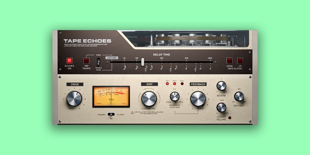 Softube「Tape Echoes」エルビスからレディオヘッドまでが愛したビンテージテープエコー!アナログテープディレイヘッドの音、動作、タイミングの忠実なエミュレーションとフィードバック機能による自然なアナログエフェクト|DTMプラグインセール