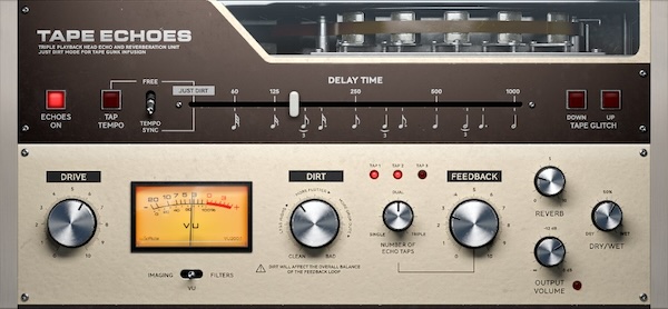 Softube「Tape Echoes」エルビスからレディオヘッドまでが愛したビンテージテープエコー!アナログテープディレイヘッドの音、動作、タイミングの忠実なエミュレーションとフィードバック機能による自然なアナログエフェクト|DTMプラグインセール