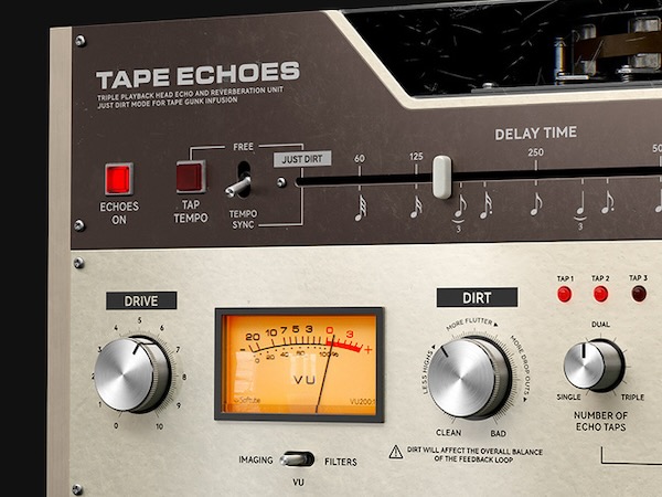 Softube「Tape Echoes」エルビスからレディオヘッドまでが愛したビンテージテープエコー!アナログテープディレイヘッドの音、動作、タイミングの忠実なエミュレーションとフィードバック機能による自然なアナログエフェクト|DTMプラグインセール