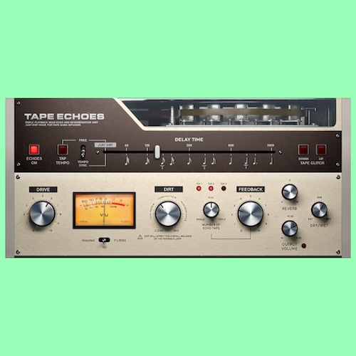 Softube「Tape Echoes」エルビスからレディオヘッドまでが愛したビンテージテープエコー!アナログテープディレイヘッドの音、動作、タイミングの忠実なエミュレーションとフィードバック機能による自然なアナログエフェクト|DTMプラグインセール