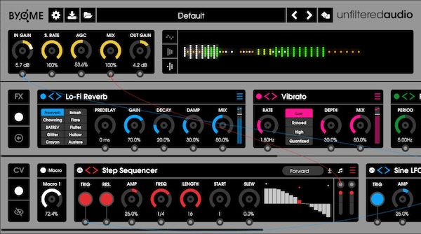 Brainworx「Unfiltered Audio BYOME」革新的なエフェクトオプションを統合した究極のモジュラー環境!40のユニークエフェクトタイプによる無限の組み合わせ可能性と最大限のクリエイティブインパクトを実現する次世代サウンドシェイピングツール|DTMプラグインセール