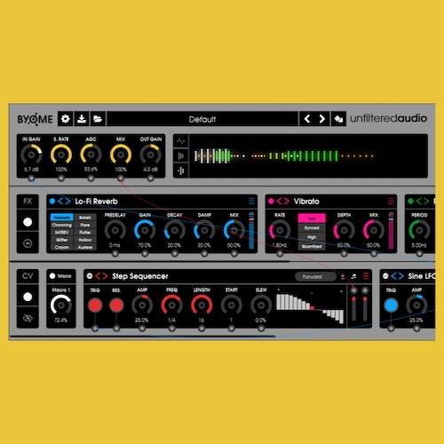 Brainworx「Unfiltered Audio BYOME」革新的なエフェクトオプションを統合した究極のモジュラー環境!40のユニークエフェクトタイプによる無限の組み合わせ可能性と最大限のクリエイティブインパクトを実現する次世代サウンドシェイピングツール|DTMプラグインセール