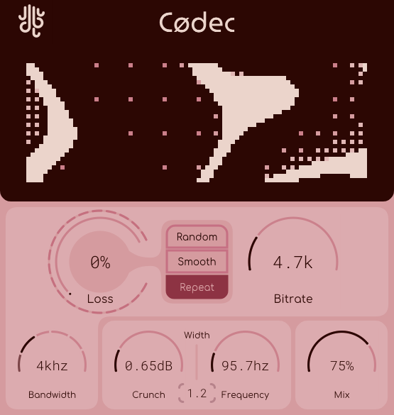 Lese「Codec」音楽に“ノイズ”を加えるのではなく、“音楽そのものをノイズ化”!パケットロス、ノイズ注入、音のシャッフルまで自在に操る新時代のサウンドデザインツール|DTMプラグインセール