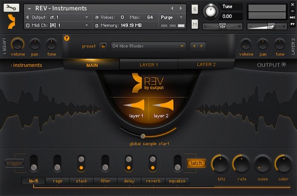 Output「REV」『逆再生』がここまで音楽を変えるとは!映画トレーラーからEDMまで、ループを重ね、スタッターを加え、フィルターで彩るリバースツール|DTMプラグインセール