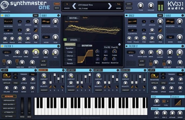 KV331 Audio「SynthMaster One」複雑なシンセは使いこなせない…と諦めていた人へ!ウェーブテーブルシンセ初心者から上級者まで、"見ただけで操作がわかる"インターフェースが音楽制作の敷居を劇的に下げるシンセサイザー|DTMプラグインセール