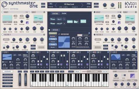 KV331 Audio「SynthMaster One」複雑なシンセは使いこなせない…と諦めていた人へ!ウェーブテーブルシンセ初心者から上級者まで、"見ただけで操作がわかる"インターフェースが音楽制作の敷居を劇的に下げるシンセサイザー|DTMプラグインセール
