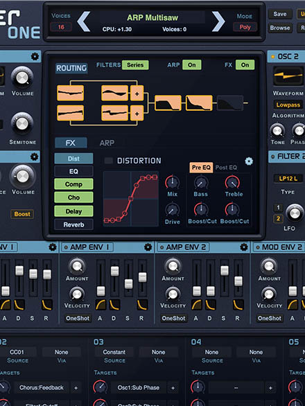 KV331 Audio「SynthMaster One」複雑なシンセは使いこなせない…と諦めていた人へ!ウェーブテーブルシンセ初心者から上級者まで、"見ただけで操作がわかる"インターフェースが音楽制作の敷居を劇的に下げるシンセサイザー|DTMプラグインセール
