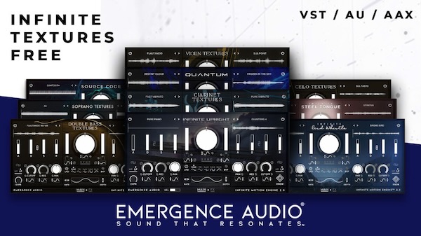 Emergence Audio「INFINITE COLLECTION」静的サンプルとは一線を画す“動く音”!進化し続ける有機的サウンドと10種類の選抜楽器|DTMプラグインセール