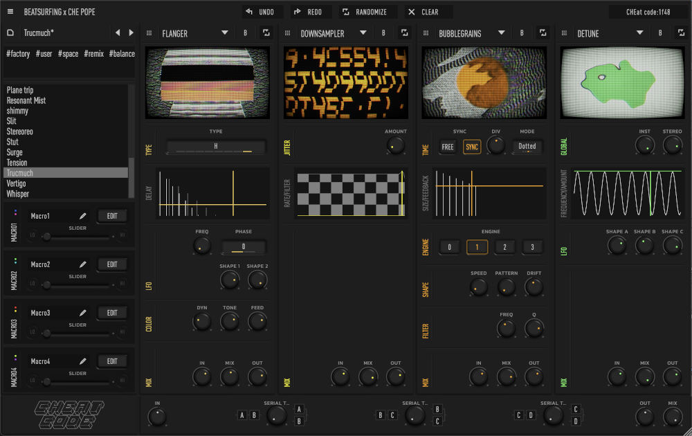 BEATSURFING「CHEat Code」グラニュラーシンセシス搭載の革新的マルチエフェクター!16種類のユニークなエフェクトエンジンとフルイド・ルーティングが切り開く次世代サウンドデザイン|DTMプラグインセール