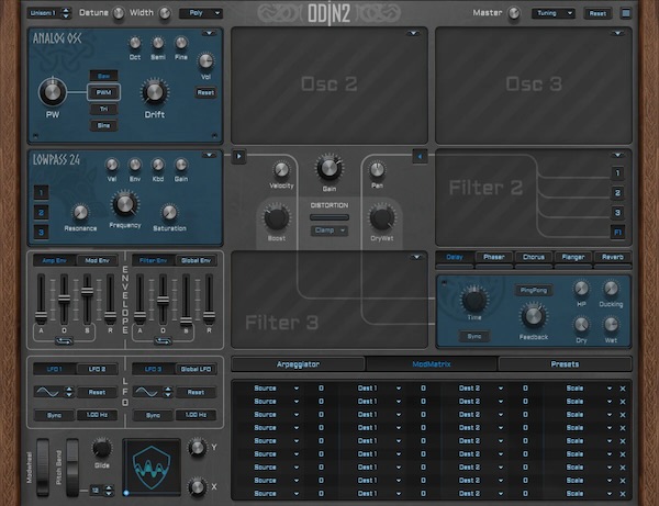 TheWaveWarden「Odin 2」アナログの温かみも、デジタルの複雑な音も思いのままに!Wavetable・FM・Vectorなど12種類のオシレーターを搭載したフリーシンセ|DTMプラグインセール