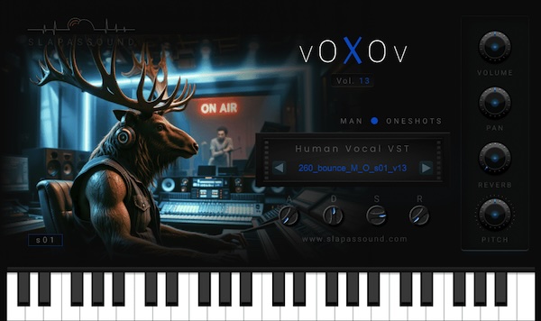 SlapAsSound「VOXOV Vol.13」20種類の個性的ボーカルワンショット+980の声ネタでトラックが生まれ変わる!唯一無二の質感と即戦力ワンショット、ボーカルVST|DTMプラグインセール