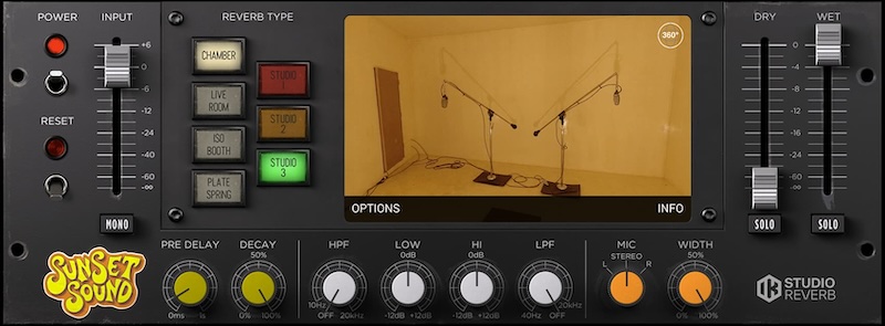 IK Multimedia「Sunset Sound Studio Reverb」EMTやAKGのビンテージリバーブを含む12種類のスタジオ空間を1つに凝縮!音楽の歴史を彩ったロサンゼルスの伝説的スタジオの響きを、自宅のDAW環境に完全再現する唯一無二のリバーブプラグイン|DTMプラグインセール