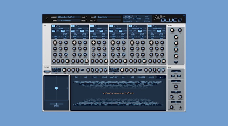 Rob Papen「BLUE-III」Rob Papen渾身の20年進化系シンセサイザー!弦楽器の魂をデジタルで再現する新技術で、生楽器を超えた表現力を実現した比類なき音質クオリティ|DTMプラグインセール