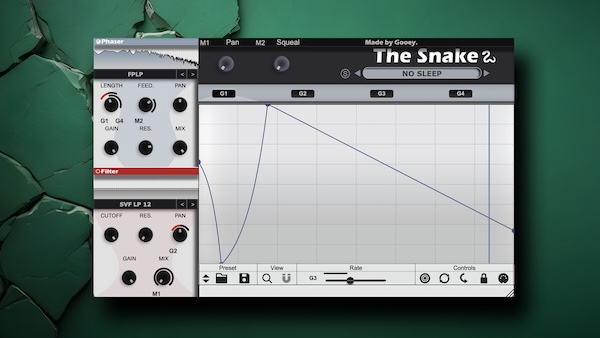 Gooey「The Snake」フェイザー・フィルター・フランジャーすべてを1つに凝縮!70種類を超えるエフェクトモードと50以上のプリセットで即戦力のマルチエフェクトの決定版|DTMプラグインセール