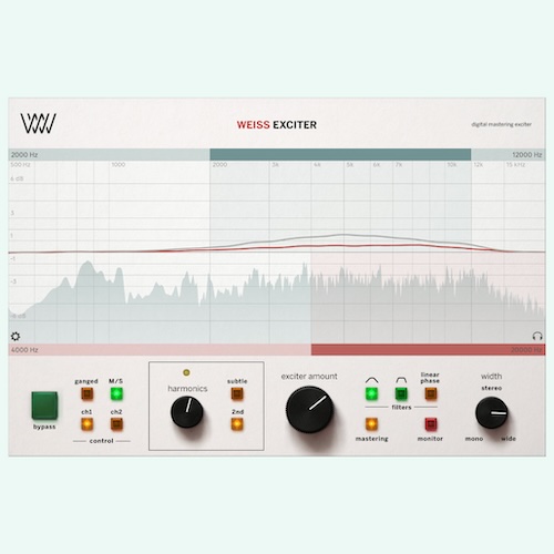 Softube「Weiss Exciter」従来エキサイターの"明るすぎるEQ・刺激的なマルチバンド歪み"を排除して実現した、ミックスの完全性を保つ上品な音響強化が可能な次世代ハーモニック・エキサイテーション|DTMプラグインセール