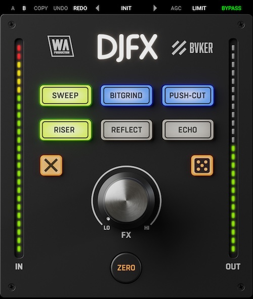 W. A. Production「DJFX」6種類のエフェクトを1つのノブで自在に操れる！A/B比較・Undo・ランダマイズまで完備した、直感操作と創造性を両立するマルチエフェクトプラグイン｜DTMプラグインセール
