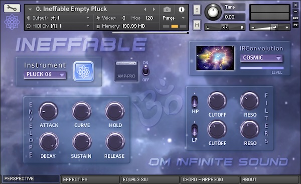 OM Infinite Sound「INEFFABLE」幻想的で奥行きある8種類のプラックと、27の実空間リバーブが生み出す“言葉にできない”音の世界!空間系リバーブ・幻想的プラック・演奏性を融合したKontakt用ライブラリ|DTMプラグインセール