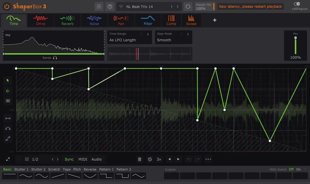 New Loops「Beat Trix」ドラムビートを自在にひねる・ねじる・壊す!ShaperBox 3の効果をフル活用する20個のプリセット&ドラムループ集|DTMプラグインセール
