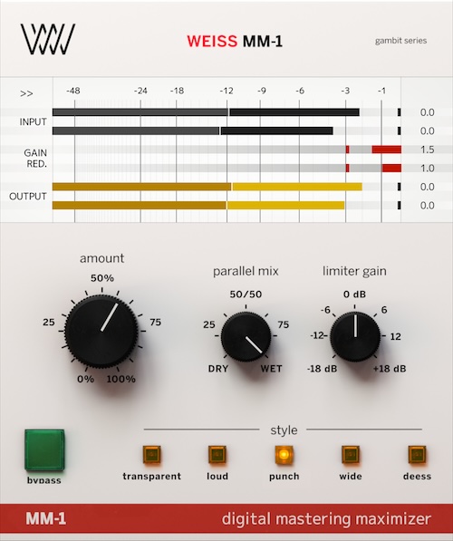 Softube「Weiss MM-1」絶対に音が悪くならないリミッター!革新的なアルゴリズムが生み出す、透明感からパンチ力まで自在にコントロールできる次世代マスタリングプラグイン|DTMプラグインセール