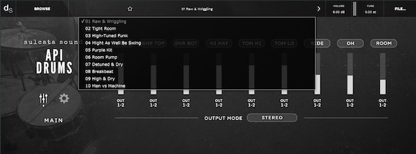 Sulcata Sound「API Drums」50以上のMIDIと10種のプリセットを搭載!APIコンプレッサー&アナログサミングを駆使した超リアルなドラム音源|DTMプラグインセール