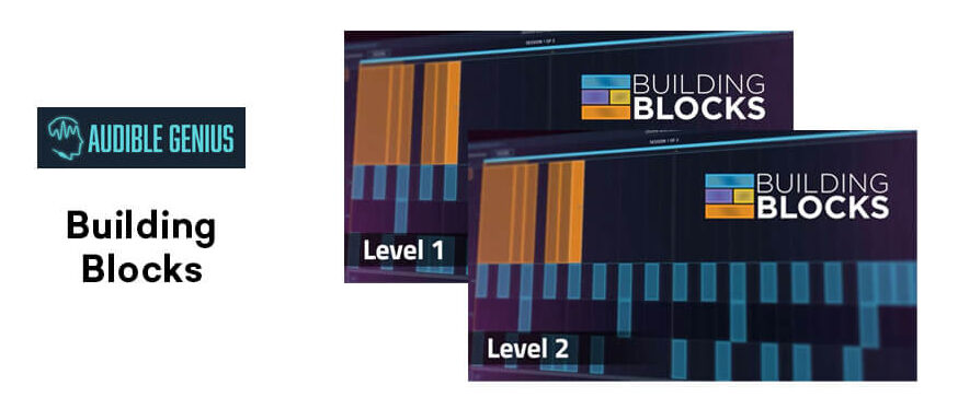 Audible Genius「Building Blocks 1 & 2 Bundle」作曲の知識ゼロから始めても、ドラム、ベース、コード、メロディまで網羅的に学べて、自分の耳と手で“完成された音楽”が作れるようになる!ゲーム感覚で身に付くDAW制作者向けオンライン講座|DTMプラグインセール