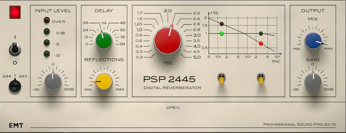 PSP Audioware「PSP 2445 EMT」あらゆるジャンルに対応、自然なアンビエンスが手に入る!EMT 244/245の伝統とPSPの技術が融合した、“自然な響き”と“音楽的な残響”を両立した唯一無二のリバーブプラグイン|DTMプラグインセール