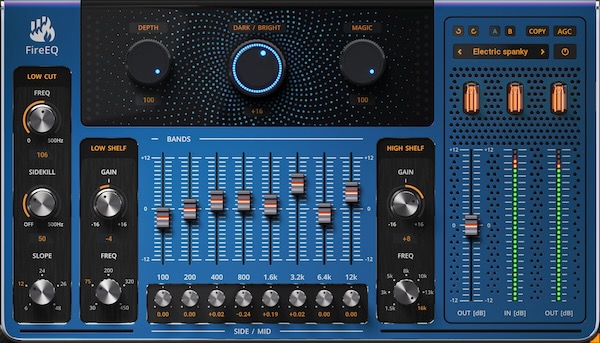 United Plugins「FireEQ」ミキシングとマスタリングの境界を消すハイブリッドEQ!楽曲全体のムード調整からピンポイント帯域修正まで、あらゆる音響処理ニーズに応える万能イコライザー|DTMプラグインセール