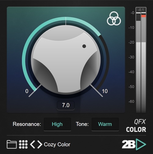 2B Played Music「QFX Color」音に温かさ・奥行き・空気感を加えたい!EQやコンプレッサーでは表現しきれない“音の個性とニュアンス”を自在に演出できるマルチエフェクトプラグイン|DTMプラグインセール
