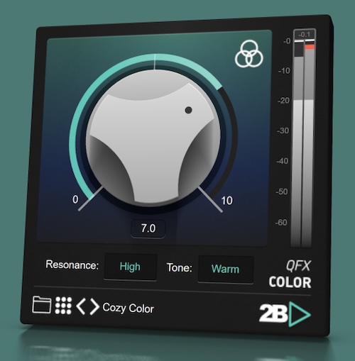2B Played Music「QFX Color」音に温かさ・奥行き・空気感を加えたい!EQやコンプレッサーでは表現しきれない“音の個性とニュアンス”を自在に演出できるマルチエフェクトプラグイン|DTMプラグインセール