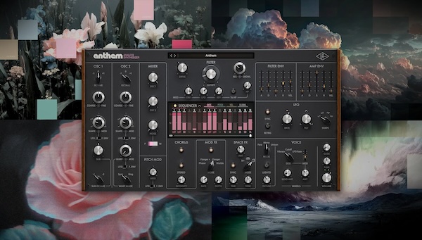 Universal Audio「Anthem Analog Synthesizer」8分音符リフから激烈アシッドベースライン・進化するジェネラティブサウンドスケープまで!レイヤーや複雑なプラグインチェーン不要で極太ベース・パンチ力抜群のリードサウンドを生成するアナログモデリングシンセ|DTMプラグインセール