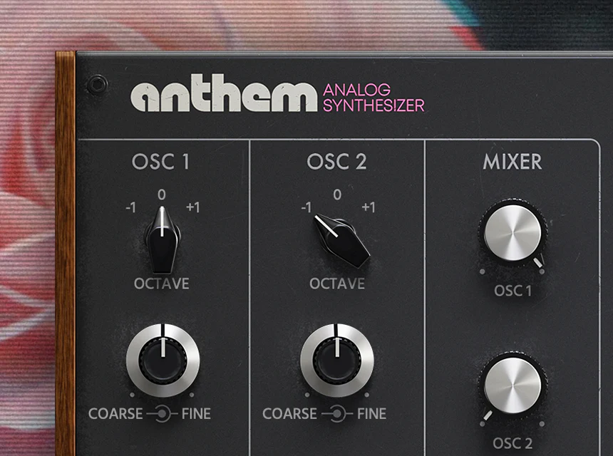 Universal Audio「Anthem Analog Synthesizer」8分音符リフから激烈アシッドベースライン・進化するジェネラティブサウンドスケープまで!レイヤーや複雑なプラグインチェーン不要で極太ベース・パンチ力抜群のリードサウンドを生成するアナログモデリングシンセ|DTMプラグインセール