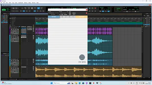 Epica Audio「Epic Notes」頭の中の情報”を整理するだけで、音楽制作の効率は劇的に上がる!制作に集中したいのに、メモの管理が面倒”そんな悩みを解消するDAW専用ノート|DTMプラグインセール