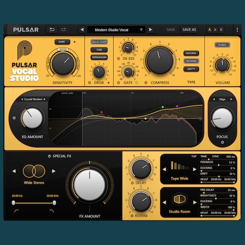 Pulsar Audio「Pulsar Vocal Studio」高級システム・小型スピーカー・モバイルモノラル再生まで一貫性保証!複数プラグイン・複雑ルーティング・煩雑な比較作業を一括解決するオールインワン・ボーカルミキシングプラグイン|DTMプラグインセール