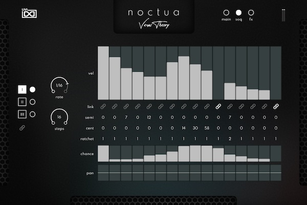 UVI「Noctua」映画やゲーム音楽に最適な現代的サウンドデザインが誰でも簡単に!3層マイクロトーナル・シーケンサーと手作業で加工された音源を搭載したシネマティックシンセ|DTMプラグインセール