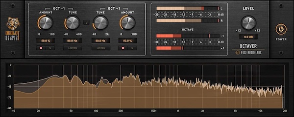 Fuse Audio Labs「OCELOT Octaver」従来オクターブエフェクトの常識を覆す!ゼロレイテンシー、最小CPU負荷でキックに深いパンチ、ベースに追加グロウル、くすんだシンセラインにディテールを加えるデュアルエンジン・オクターバー|DTMプラグインセール