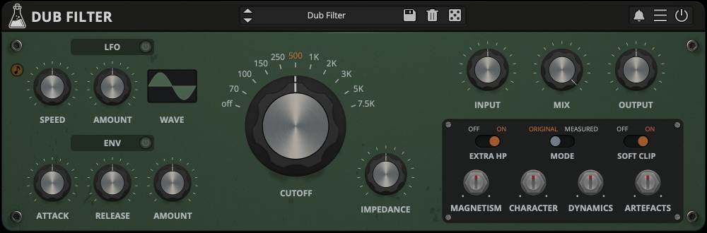 AudioThing「Dub Filter」ルーツ・レゲエ定番サウンドの秘密兵器!MCIコンソールとスプリング・リバーブ、ディレイと組み合わせてダブ・ミュージックを創造したキング・タビーの"ビッグ・ノブ"を再現&現代的にアップグレードした究極のハイパス・フィルター|DTMプラグインセール