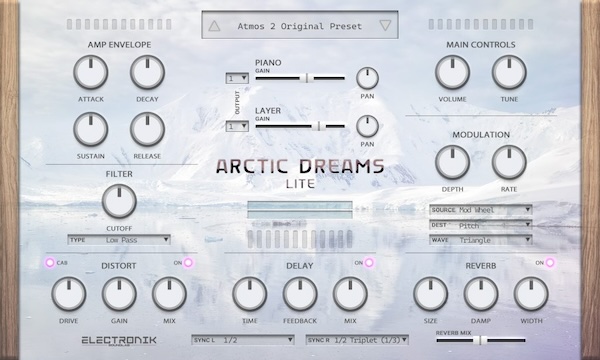 Electronik Sound Lab「Arctic Dreams Lite」幻想的なピアノとシンセパッドが織りなす立体的サウンド!映画・アンビエント・ポップスまで幅広く活躍する、amaha C3ピアノのリアルな響きとシンセパッドの幻想的な広がりが融合したバーチャル音源|DTMプラグインセール