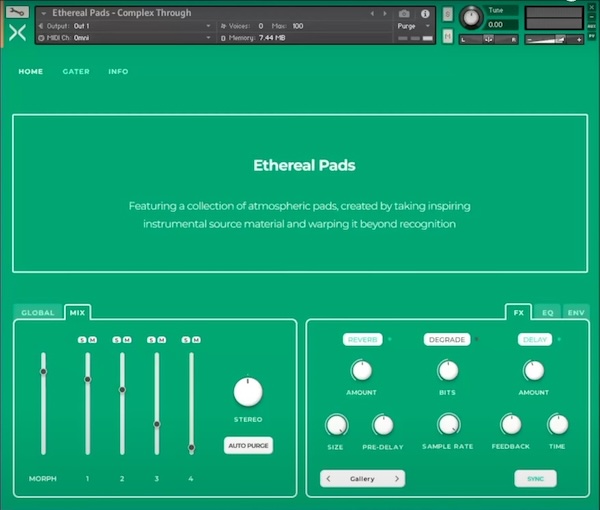 Sonixinema「Ethereal Pads」有機的な響きと幻想的な浮遊感を同時に実現！オーケストラやソロ楽器を素材にした、オーガニックなサウンドで幻想的な空間を簡単に演出できるパッド音源｜DTMプラグインセール