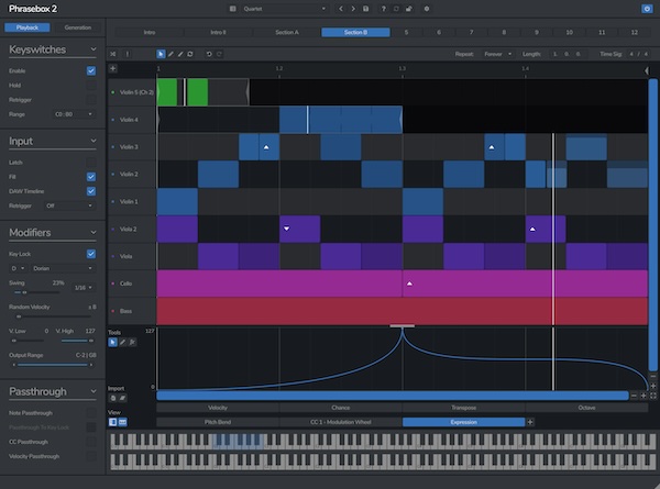 Venomode「Phrasebox 2」瞬間的なインスピレーションを形にする！DAW風ピアノロール搭載でMIDIコードから表現豊かなフレーズシーケンスを自在に構築する次世代フレーズアルペジエーター｜DTMプラグインセール