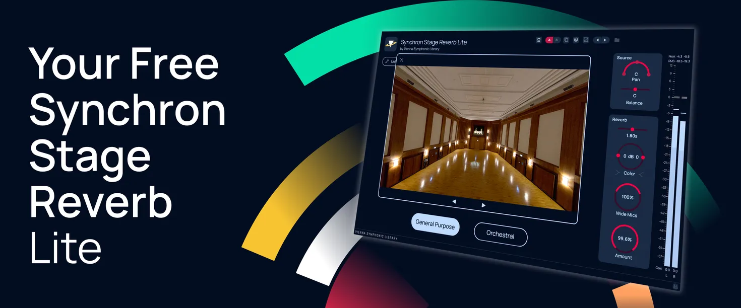 Vienna Symphonic Library「Synchron Stage Reverb Lite」ミキシング不要・面倒な設定も一切ナシで、ウィーン・シンクロン・ステージAのリアルな空間を誰でも簡単に楽曲にプラスできるリバーブプラグイン｜DTMプラグインセール
