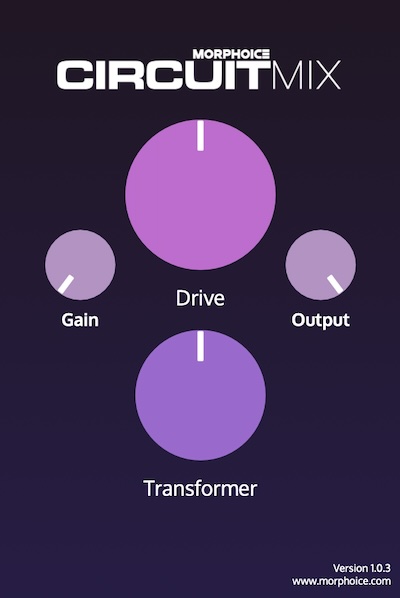 MORPHOICE「CircuitMix」ミックスに立体感と深みをプラスしたい人必見！アナログ回路の非線形動作とトランスコイルの自然な音の変化で、デジタル音源が一気に有機的に生まれ変わるプラグイン｜DTMプラグインセール